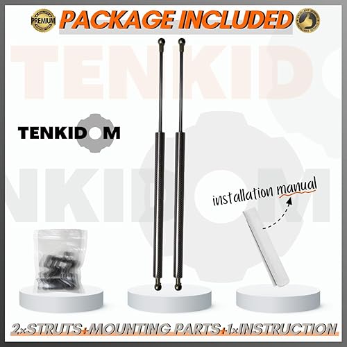 Miniatura 8 de TENKIDOM Puntales de capó delantero compatibles con Toyota Land Cruiser FJ40 1963-1982 Soporte de elevación de choque Kit de amortiguadores de gas