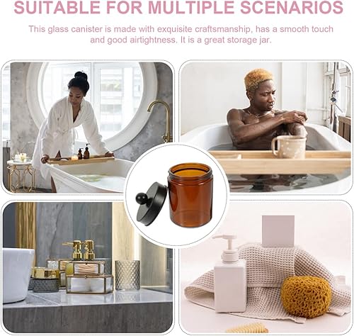 Miniatura 9 de Tarros cosméticos de crema envases de viaje 2 unids recipiente de almacenamiento de vidrio multifuncional recipiente de almacenamiento de loción