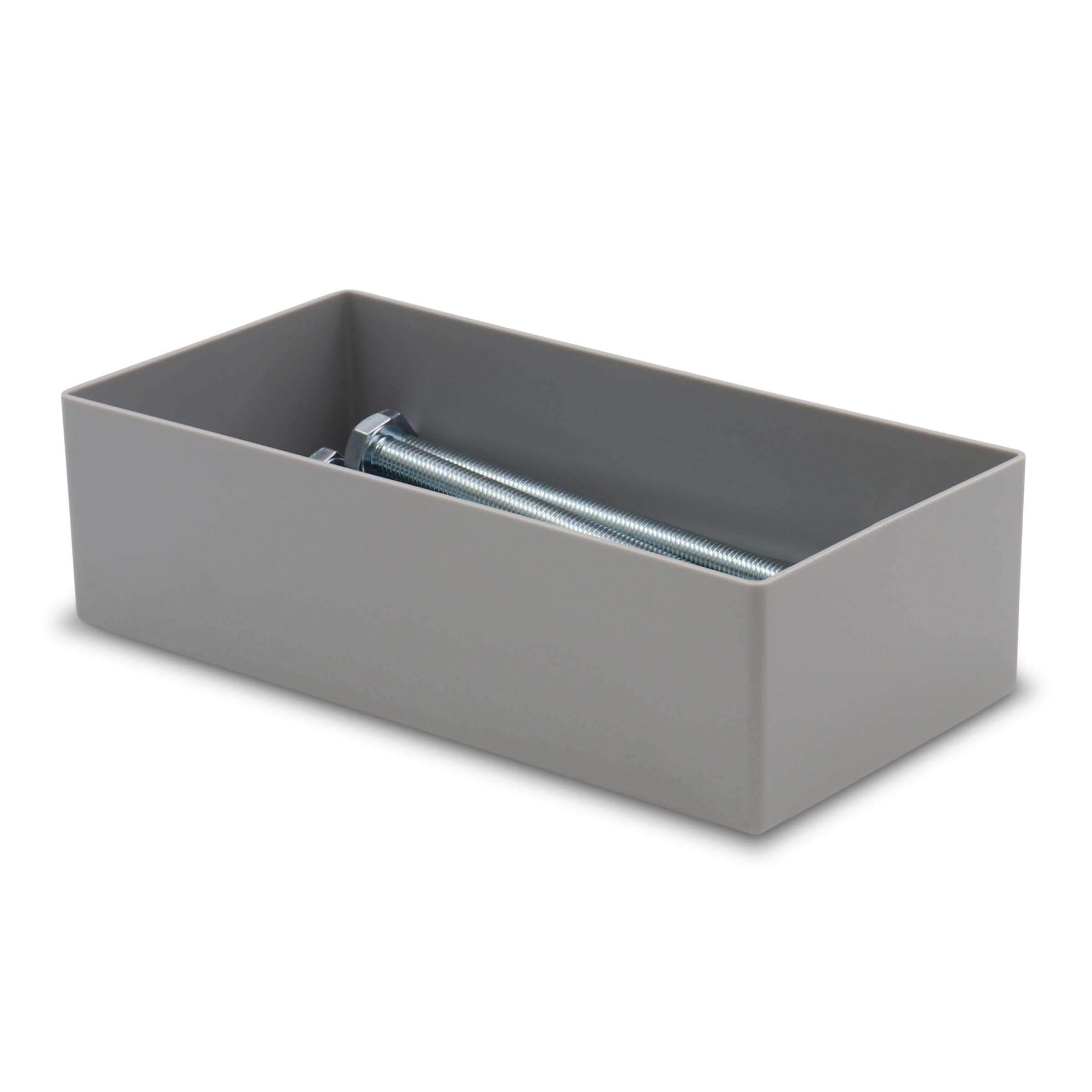Kunststoff-Einsatzkasten Sortierbox grau 216x108x63 mm 25 Stück