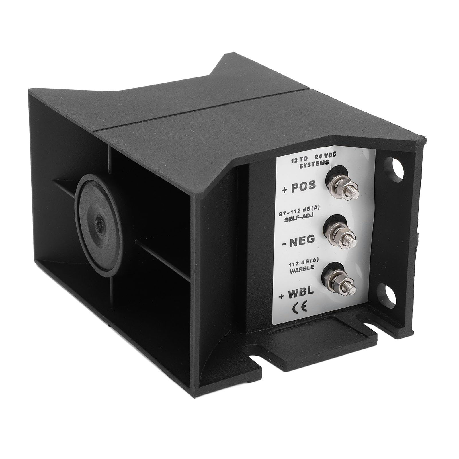 Akozon Car Reverse Horn 112dB Water Three Adjustable Sound Buzzer Alarm Vehicle Safety Warning Backup for Truck Excavator DC12V to 48V (YC-315A)