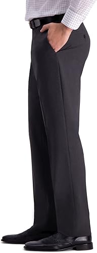 Miniatura 2 de J.M. Haggar - Pantalón de vestir para hombre, elástico en 4 direcciones, corte recto, parte delantera plana