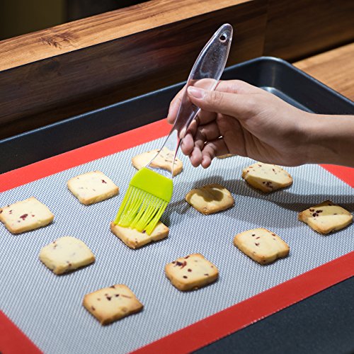 X-Chef Silicone Basting Pastry Brushes for Cooking Baking BBQ, Kitchen Brush for Food Butter Grilling Sauce, Heatproof, Dishwasher Safe Flexible Easy Clean, BPA Free, Set of 4