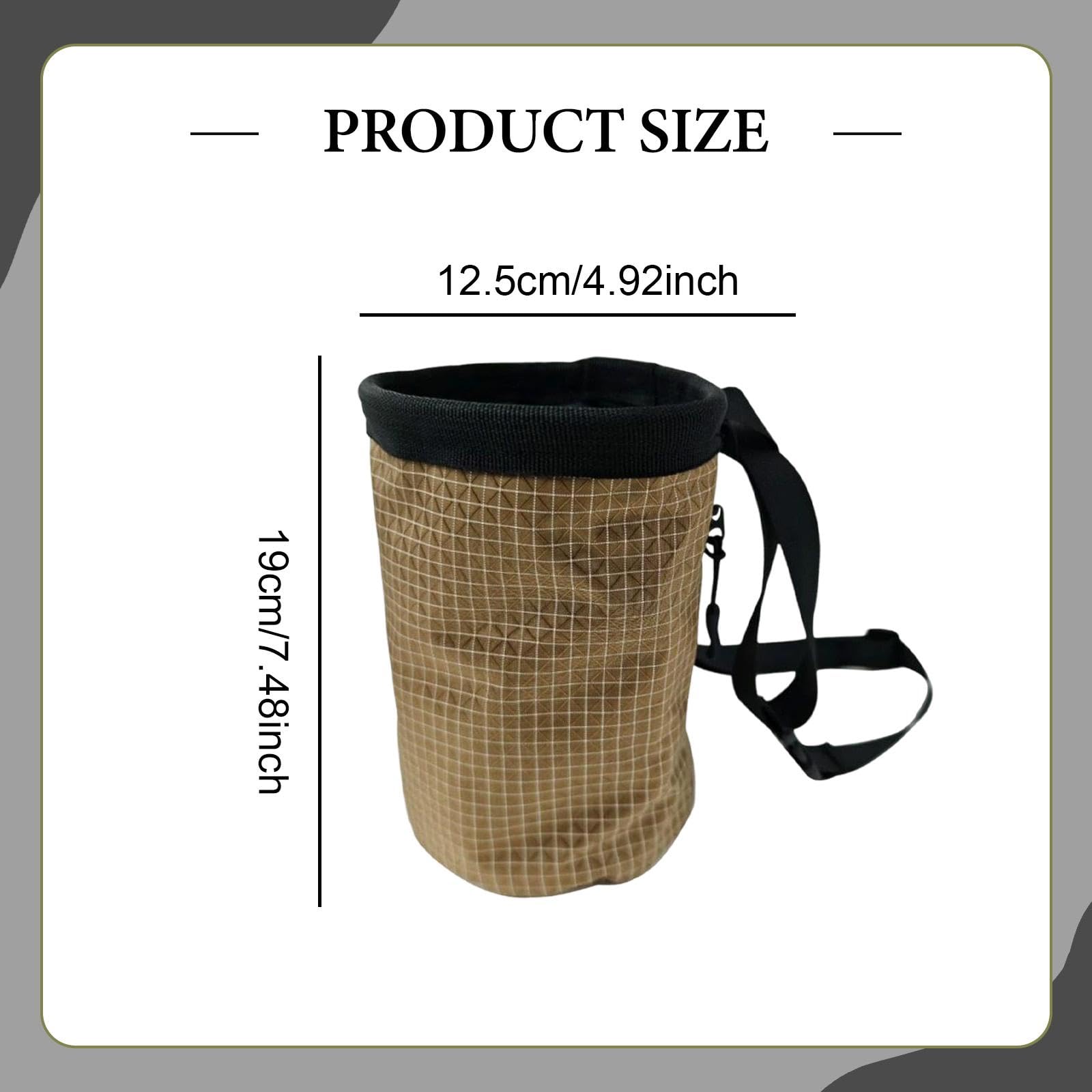 perfk Borsa Porta Magnesite per Arrampicata, Borsa Porta Magnesite Regolabile, Leggero per Ginnastica, Sollevamento Pesi, Fitness