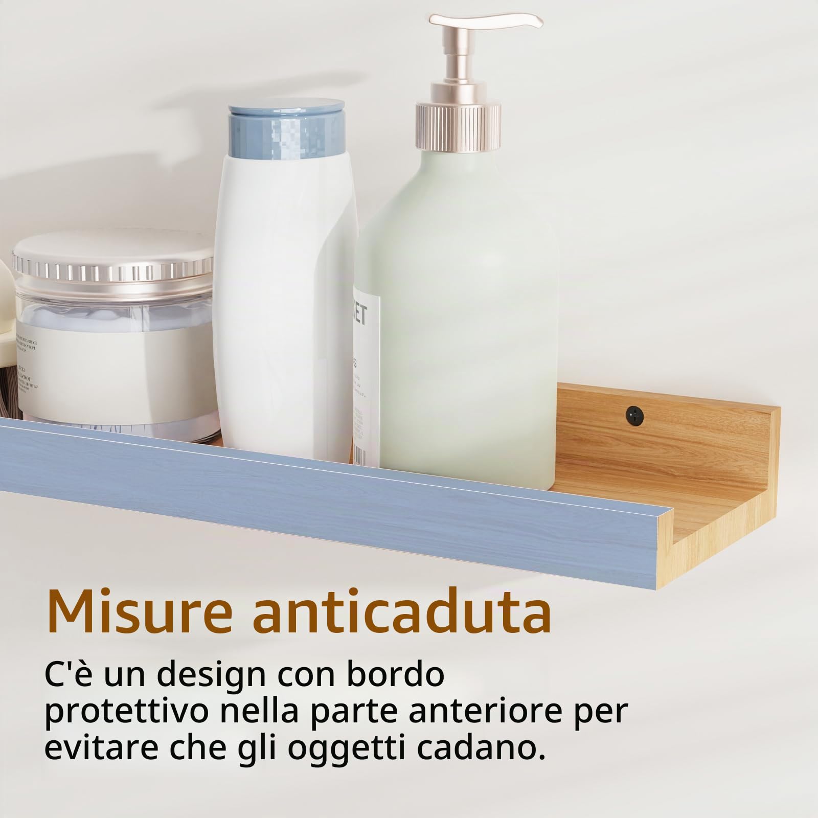 Set di 2 Mensole da Parete, Mensola da Muro, Naturale, 40x12cm | Mensole da Muro,Mensola Galleggiante da Parete,Scaffali in Legno,per Cornici Fotografie, Decorazioni,Cucina,Soggiorno