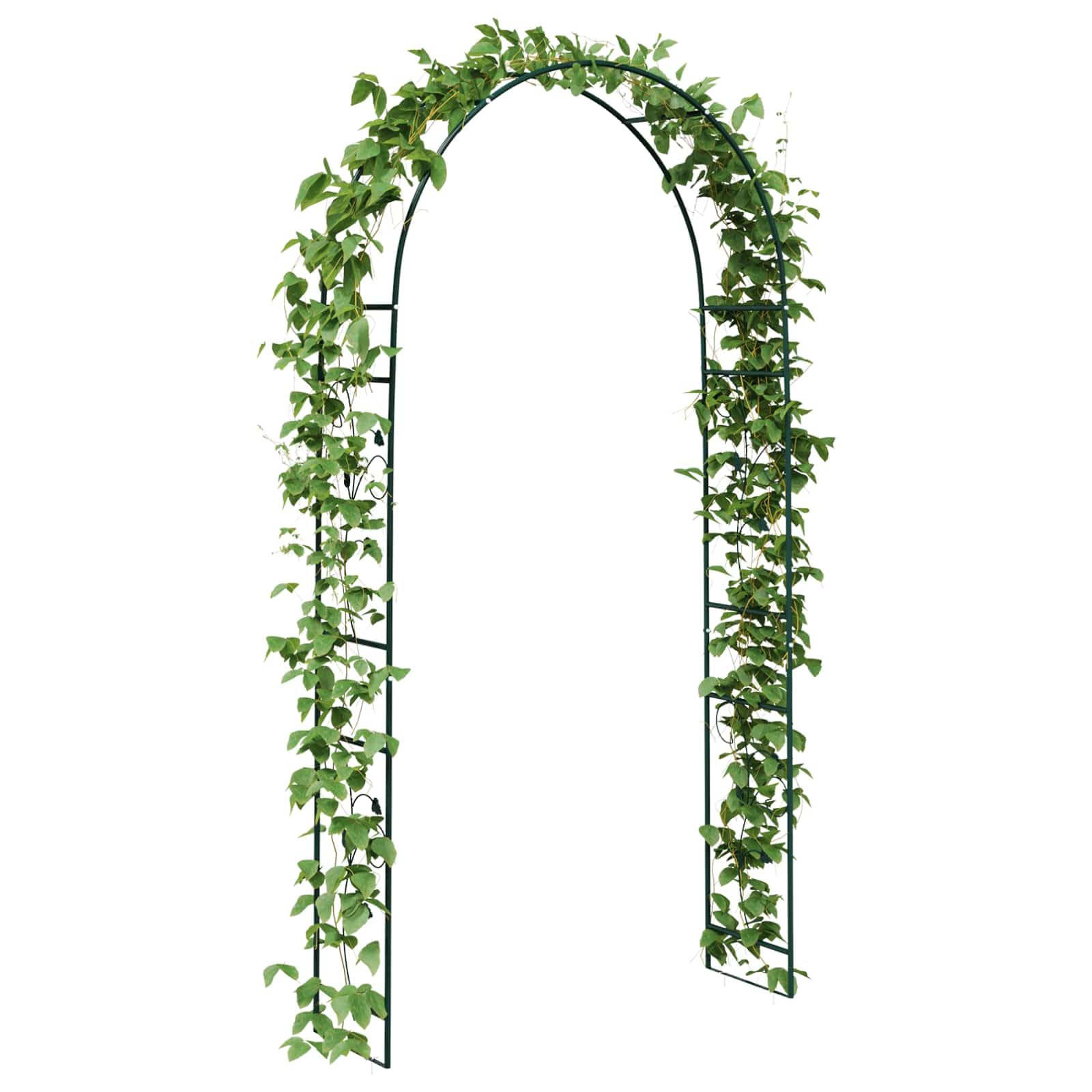Metall Gartenbogen Floral Grün 115x37x231 cm | Wetterbeständig, für Hochzeit und Gartenparty, klassisches Design, pflegeleicht