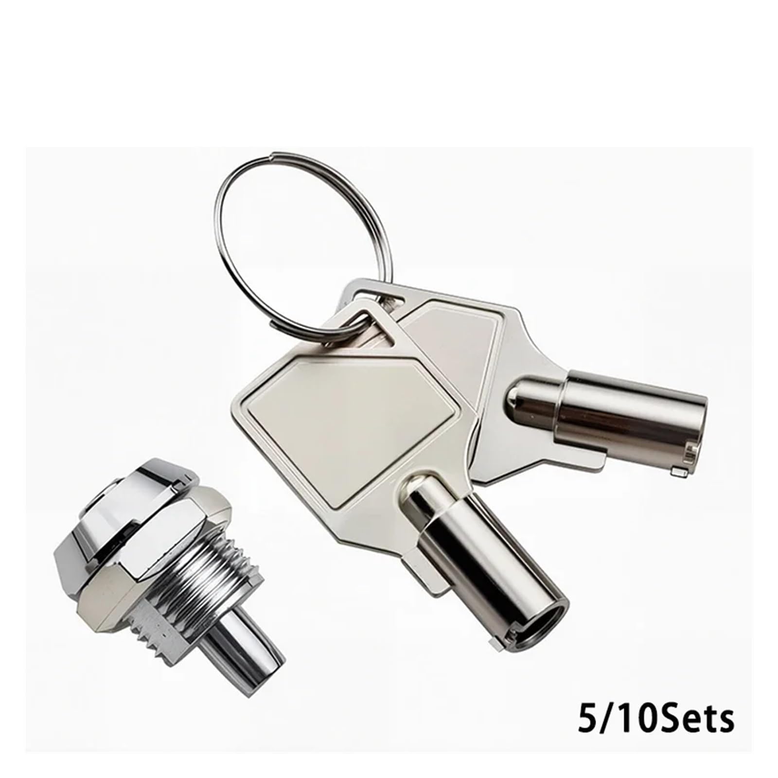Cerradura Taquilla 5 Juegos de cerraduras gabinete 12MM con llaves tubulares for joyero, equipo, cajón, caja luz, herrajes for muebles DIY(5 Sets)