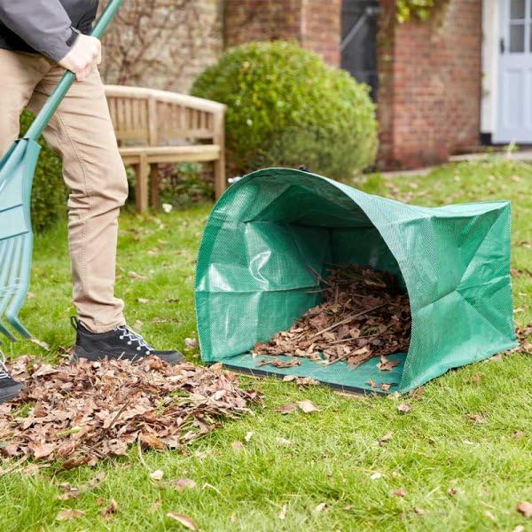 150L Easy Sweep-in Rake-in Leaf & Litter Collector Bag, Lay Flat Edging, Laminated Fabric