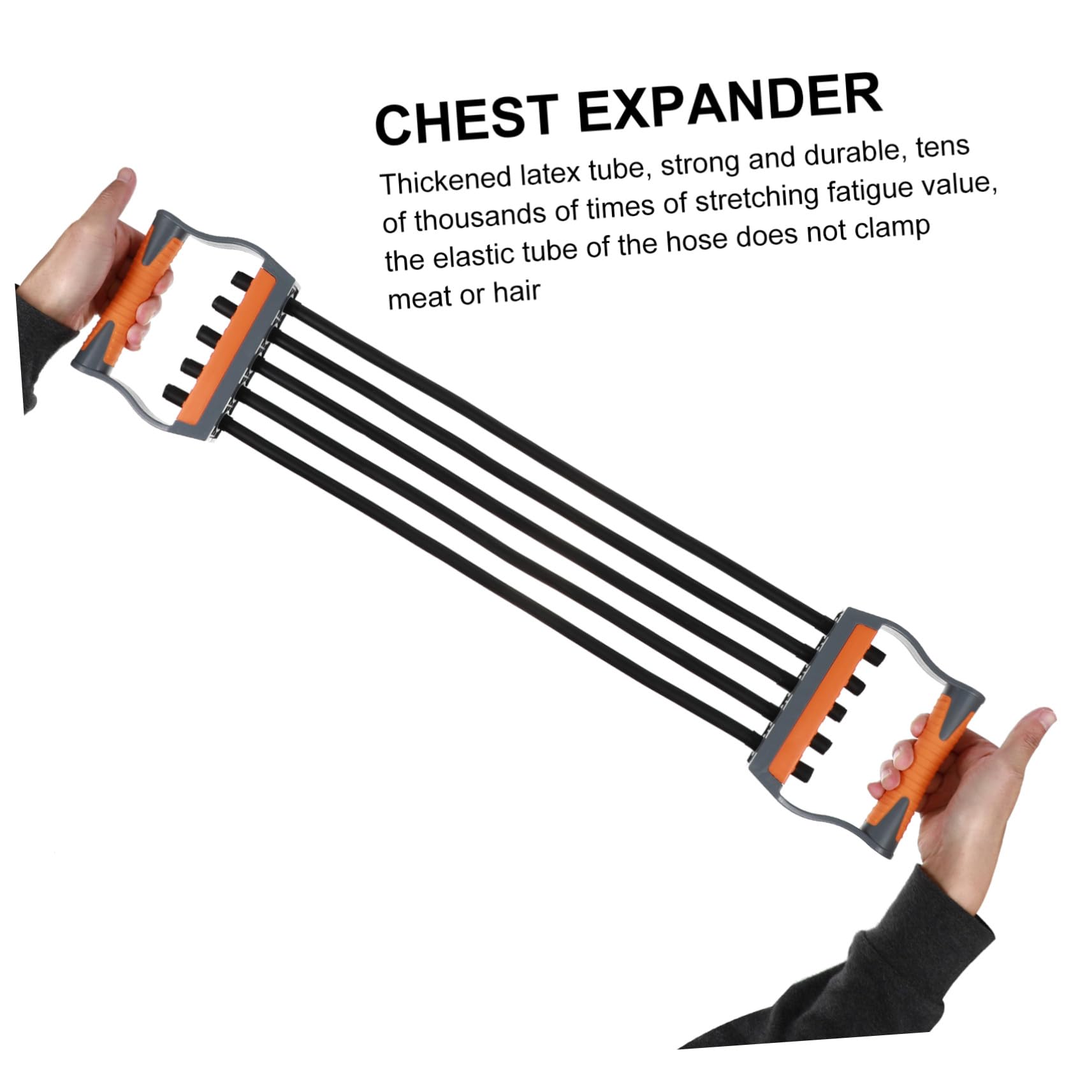 Gatuida Latex Expander Brustzieher Fitness Widerstands Trainingssystembänder 5-seilig Mit Anti Rutsch Griff Kraftvoll Für Frauen Kinder Heimtraining Outdoor
