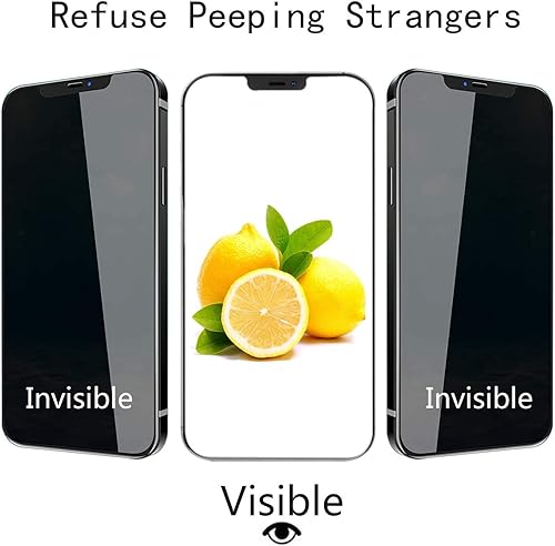 Miniatura 74 de PEHAEL Paquete de 2+2 protectores de pantalla de privacidad para iPhone 13 Pro con protector de lente de cámara, cobertura completa, película