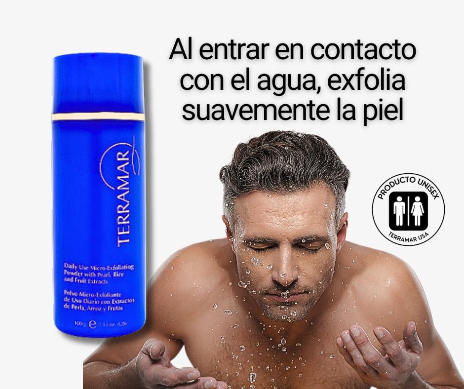 Generic Polvo Micro - Exfoliante terramar de Uso Diario con Extractos de Perla, Arroz y Frutas