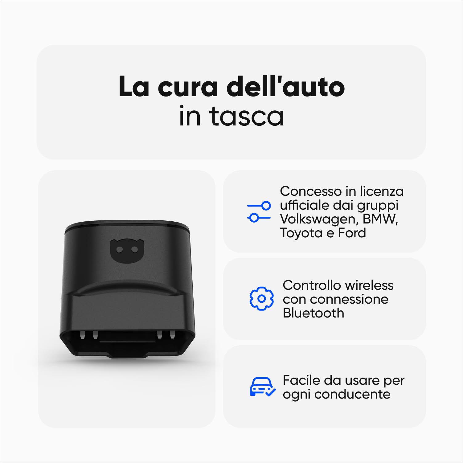 OBDeleven 3 Bluetooth OBD2 Auto Diagnostica Lettore di codici diagnostici Scanner per auto per uso quotidiano e avanzato iOS e Android (OBDeleven 3)
