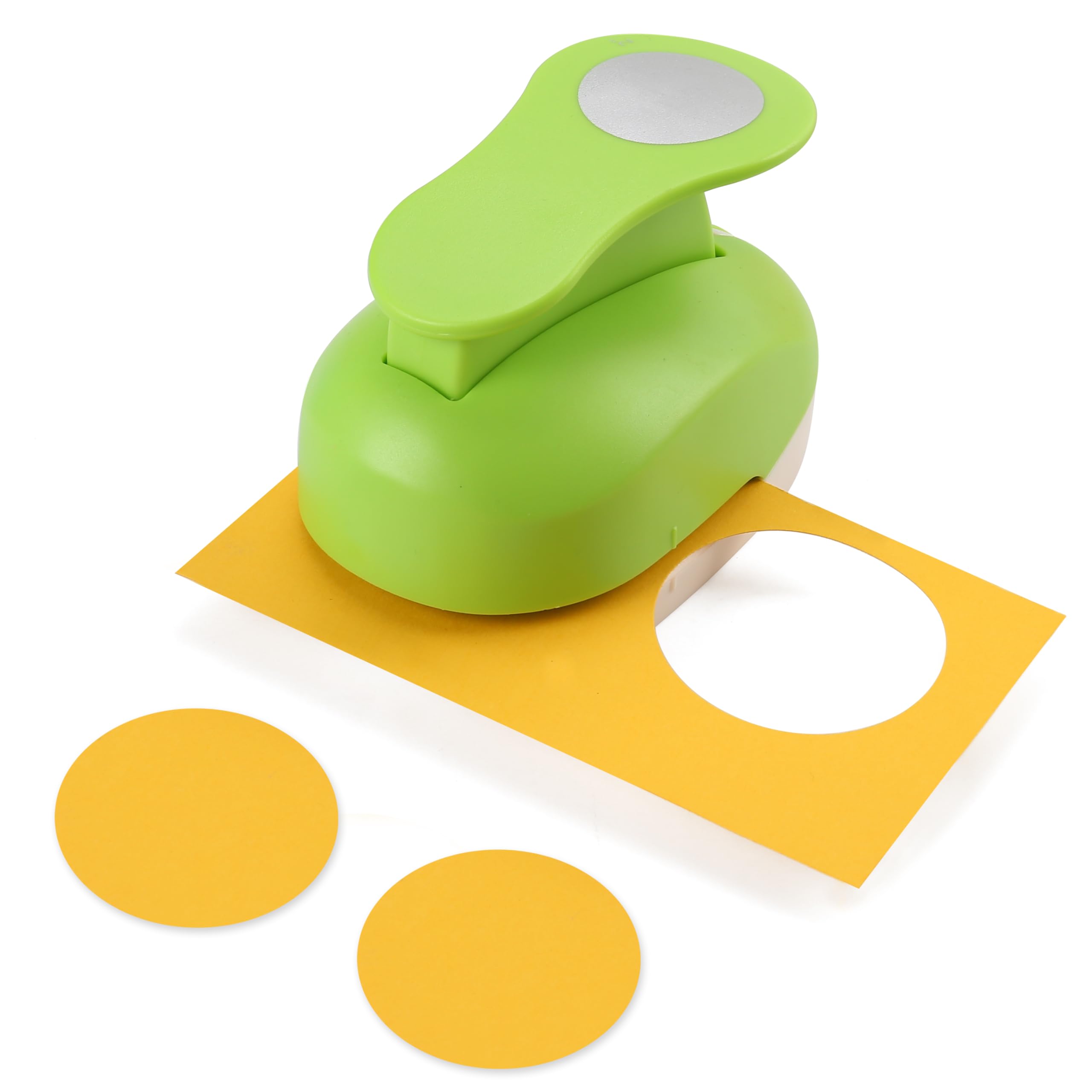 HUASTGO 2 Inch Circle Punch, Lever Action Circle Punches for Paper Crafts, 50mm Craft Hole Punch for Scrapbooking, Card Making, DIY Photo Albums, Gift