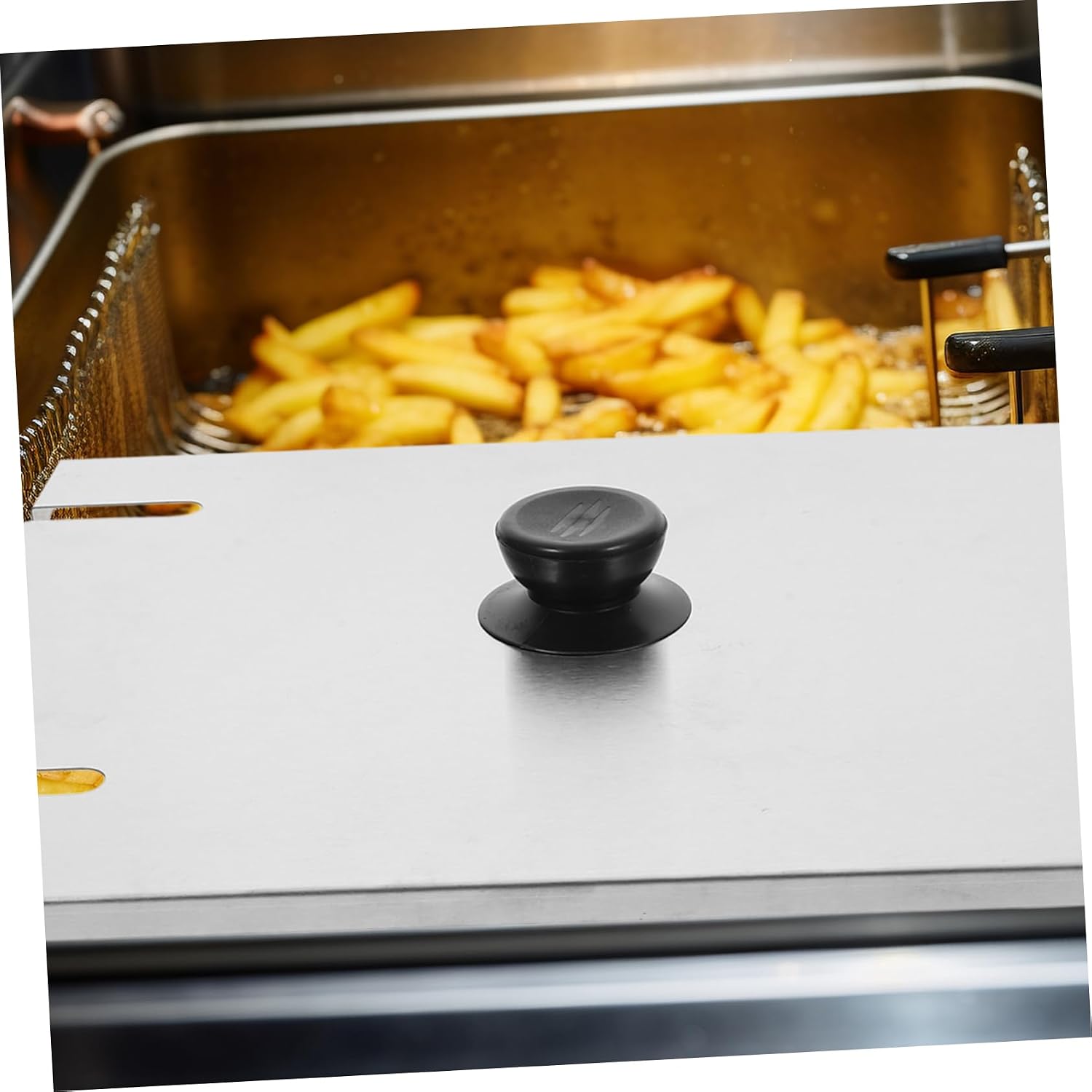 Alipis Stainless Steel Deep Fryer Lid Replacement Cover for Fry Daddy Oil Fryer Accessories Random Style