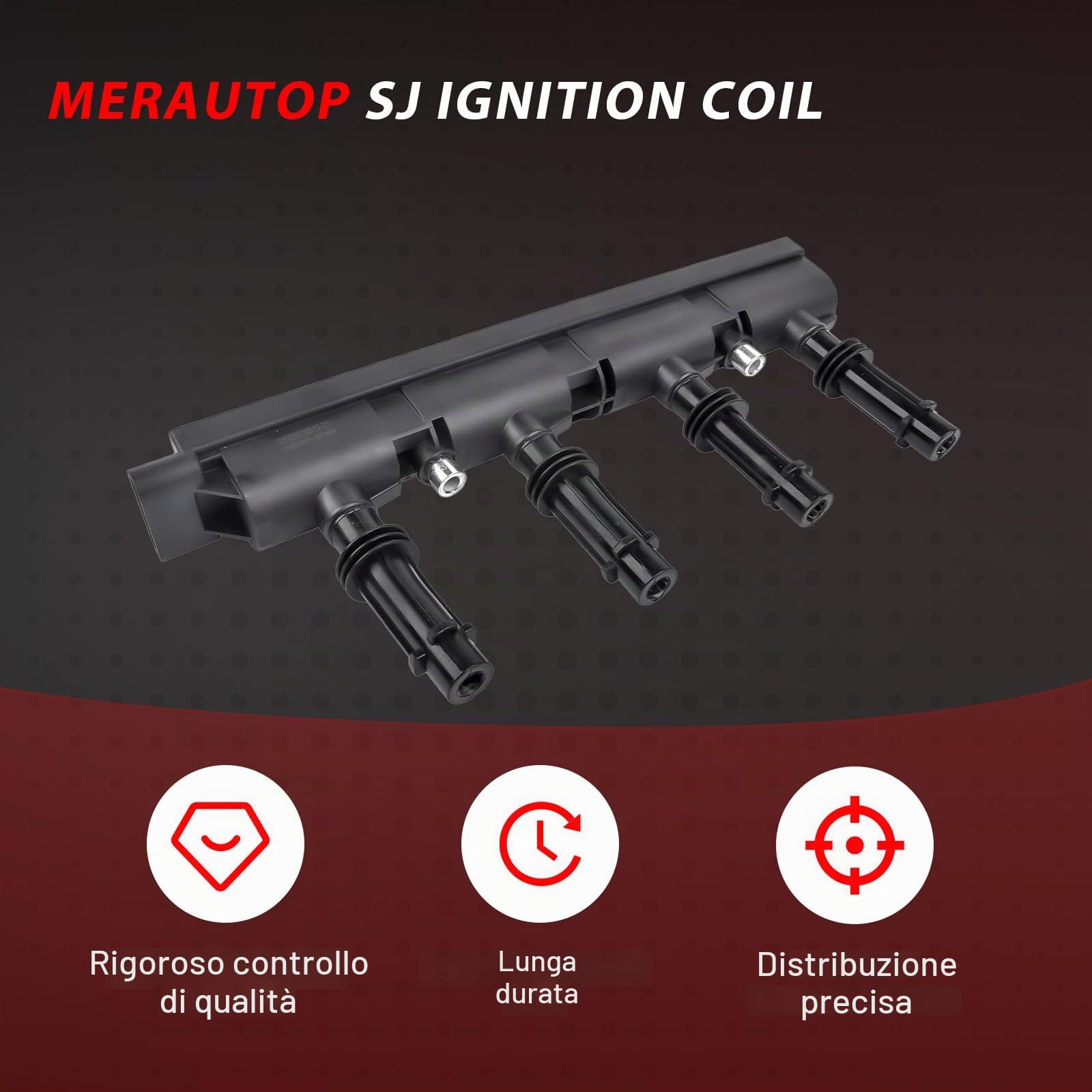 Bobina di accensione - modulo di accensione sostitutivo per OP-EL Adam Vauxhal-l Astra J Ampera Corsa D 1.2 1.4 Accessori per auto Part# 1208096 25195107 25198623 1208092 55573735