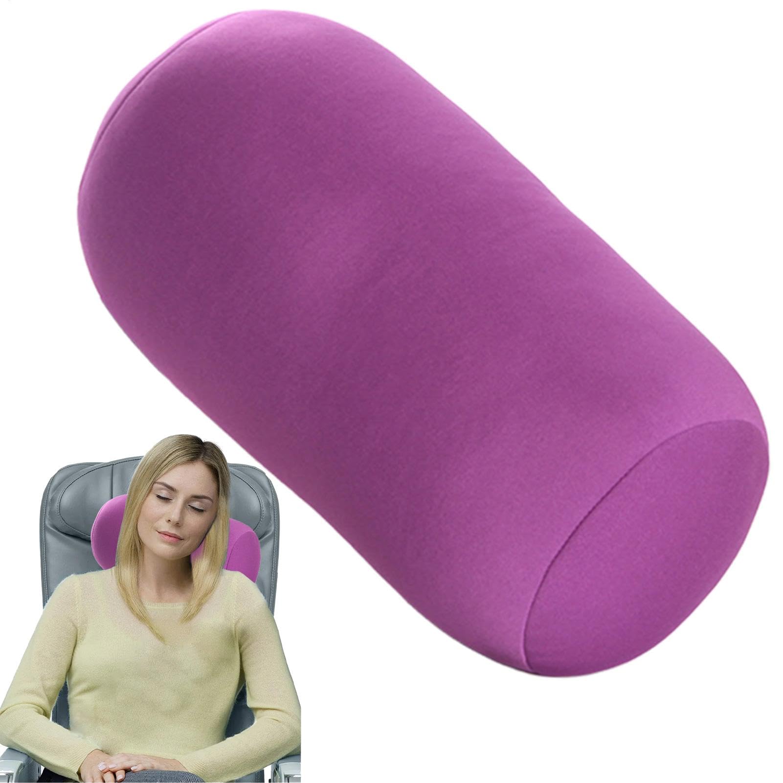 Cuscino Cilindrico Cervicale Con Microsfere - Morbido, Portatile Per Collo, Schiena, Gambe | Ideale Per Viaggi, Ufficio, Relax - Foto 4