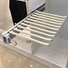 Closet Pull Out Trousers Rack Wardrobe Organizer Storage Rack Push-pull Hanger for Storing 10 Pants Jeans Scarf,SGS Certified Damped Sliding Rail-White