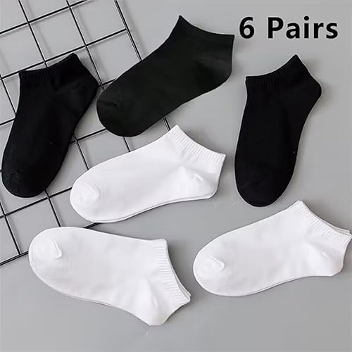 Miniatura 2 de TRENIS 6 Pairs Men Sport Socks Solid Black Breathable Sports Socks Female Short Socks Low Tube Women Men Summer