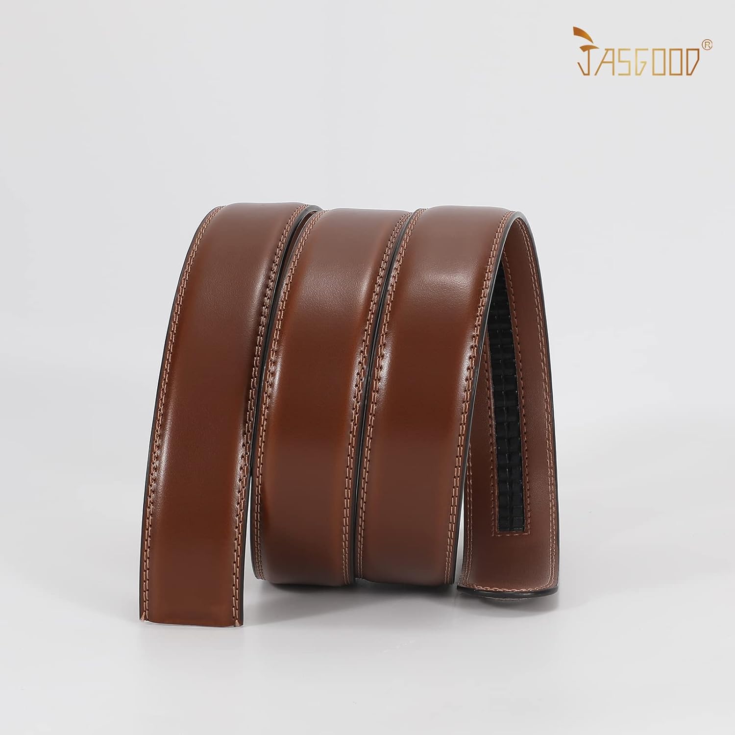 JASGOOD Ratchet Belt Replacement Strap 1 1/8", Leather Belt Strap for 35MM Slide Click Buckle - Image 8