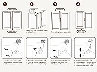 Vista 9 de Gabinete de barra de vino Loomie con luces LED, barra de café flotante con estante de vidrio y estantes de vino removibles, aparador buffet moderno