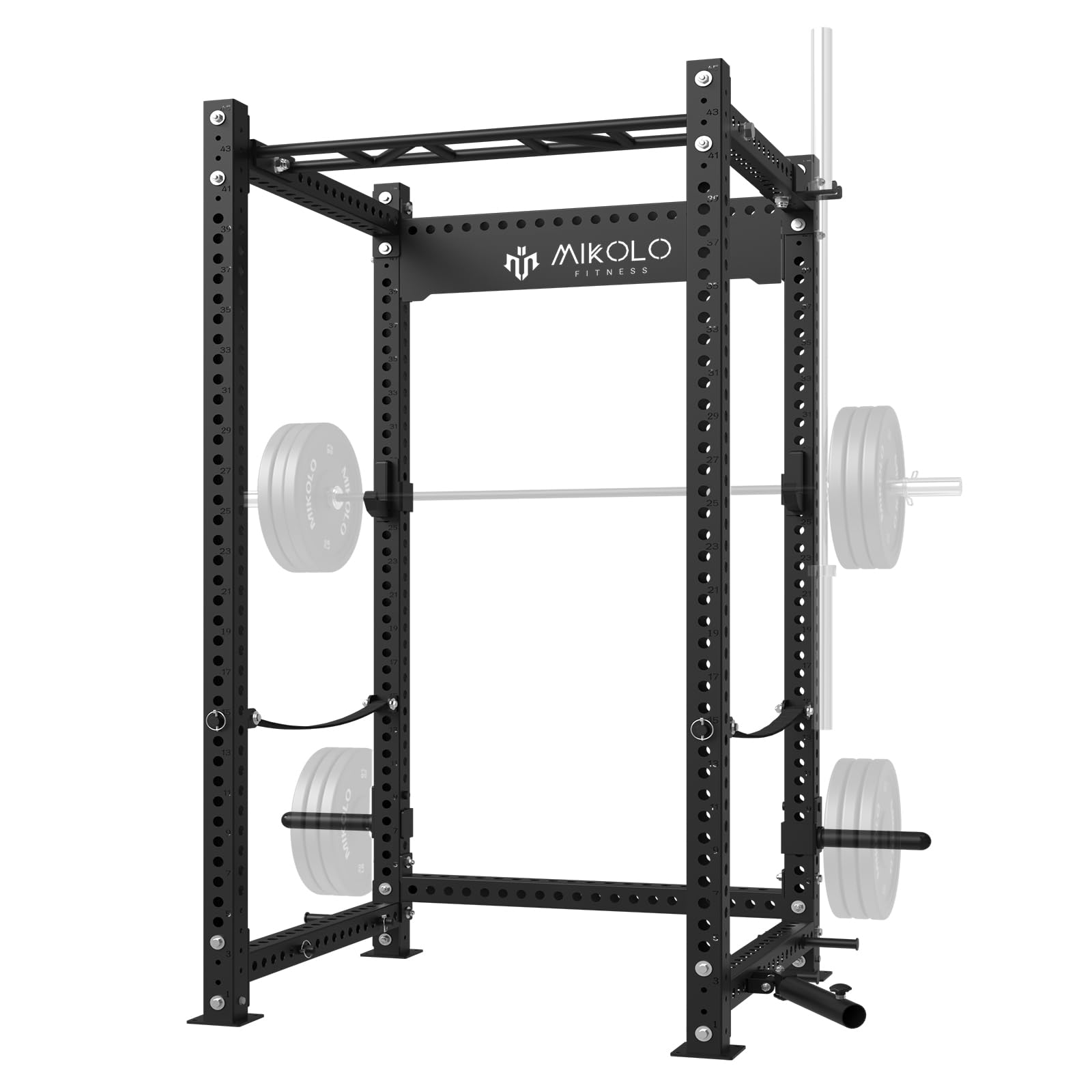 Mikolo Power Cage, 2000lbs Power Rack, Multi-Function Squat Cage, 3