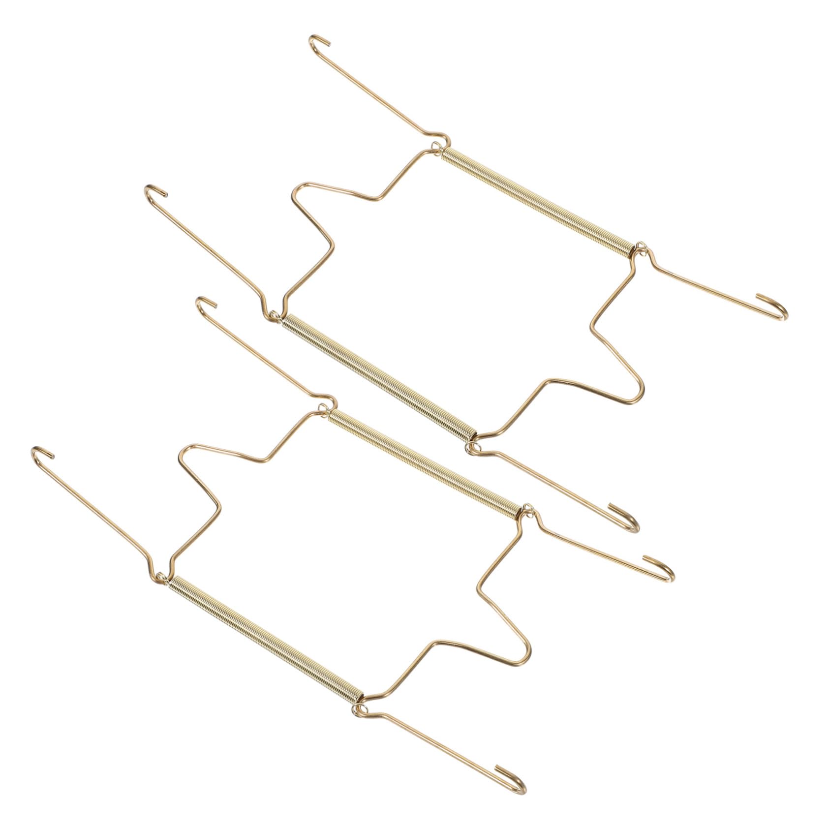 KICHOUSE 2pcs Decorative Plate Holders Wall Hanging Plate Display Hangers Invisible Spring Hooks Rack for Hanging Space-saving Design