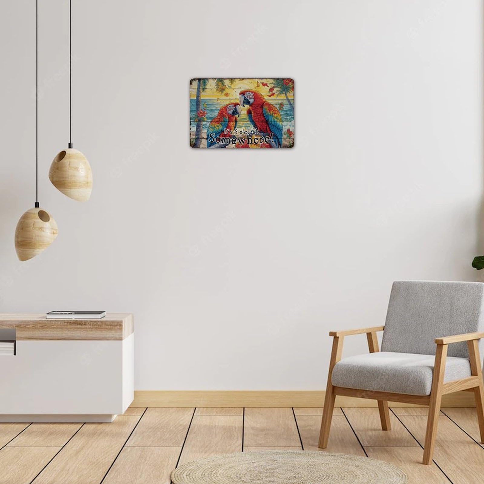 Targa In Metallo Vintage 20x30 Cm “It's 5 O'Clock Somewhere” – Decorazione Rustica Per Esterni, Giardino, Bar E Casa