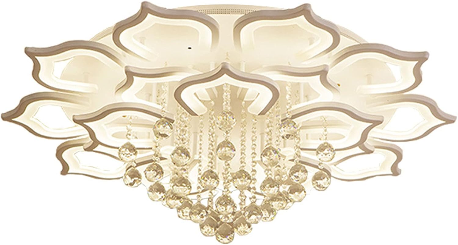 TFCFL Modern Remote LED Ceiling Light Flower Design Lamp Dimmable with
