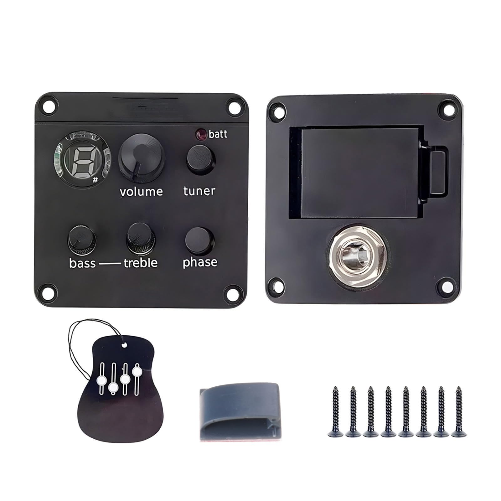 Akustikgitarren-Tonabnehmer mit Stimmgerät, ISYS+ Equalizer, Vorverstärker-Systeme, verstellbarer Sound, Folk-Gitarre-Tonabnehmer, einfach zu bedienen