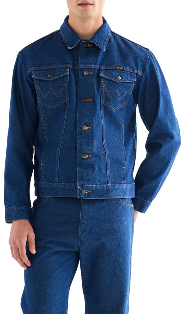 Wrangler Cowboy Cut Jacket, Washed Indigo, S Men