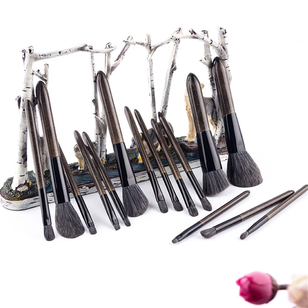 15Pcs Make-Up Pinsel Set Mit Tasche Foundation Lidschatten Blending Augenbrauen Make-Up Pinsel PU Leder