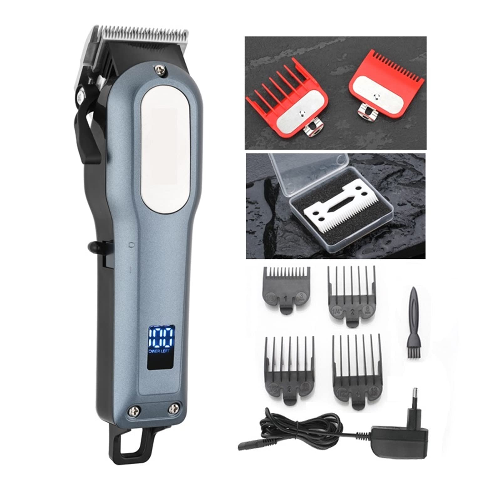 RomildaYuan Hair Trimmer LCD Professional Hair Clipper Hair Clipper Rechargeable Hair Clipper No Cooling Hair Clipper Hair Care and Styling