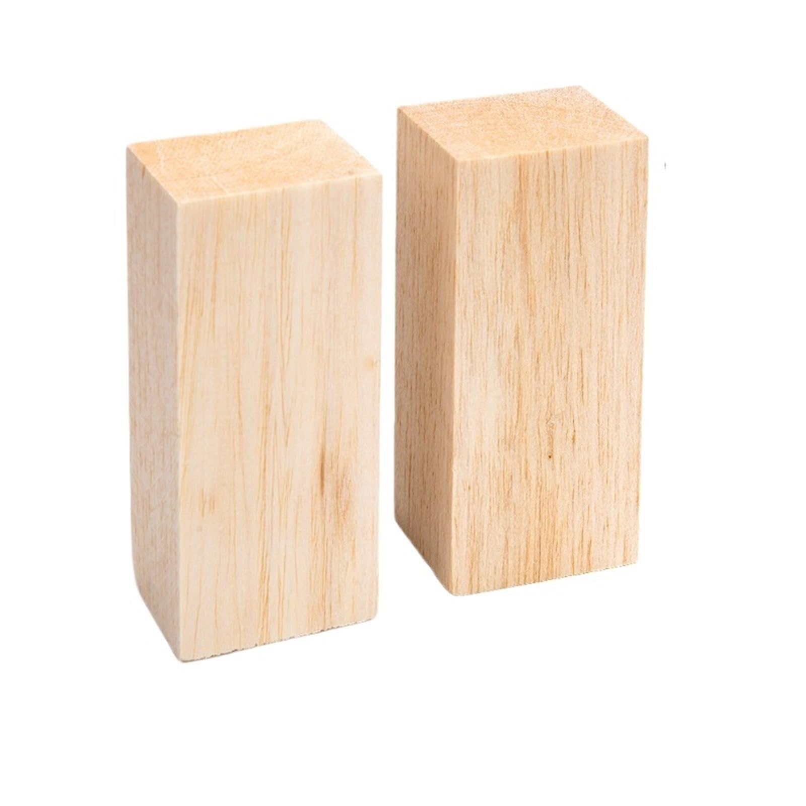 MRVAKDYDI Basswood Carving Blocks, Unfinished Basswood Carving Blocks Multiple Sizes for Craft(40x60x120mm 2Pcs)