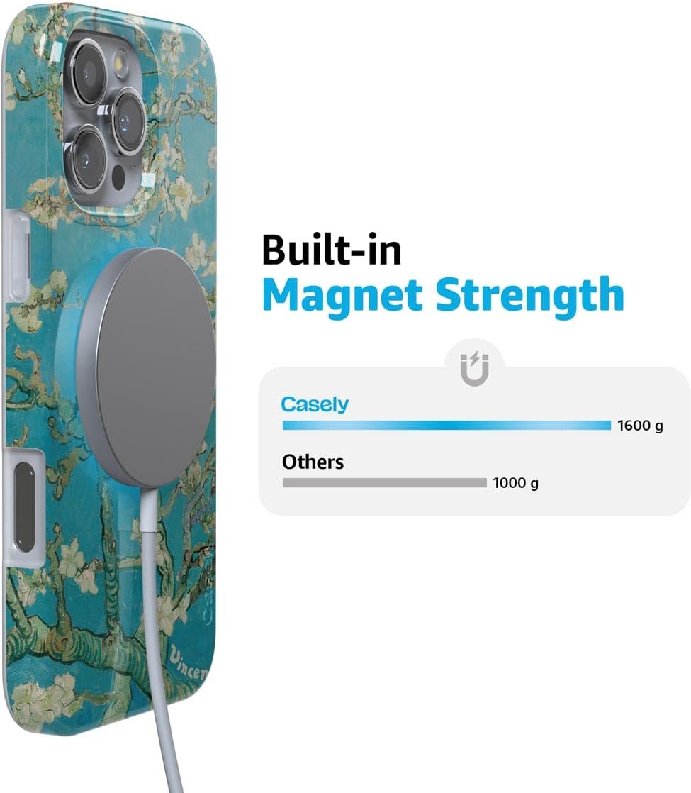 Casely iPhone 16 Pro Case | Van Gogh | Almond Blossom Floral | Compatible with MagSafe | Classic Ultra Slim Design