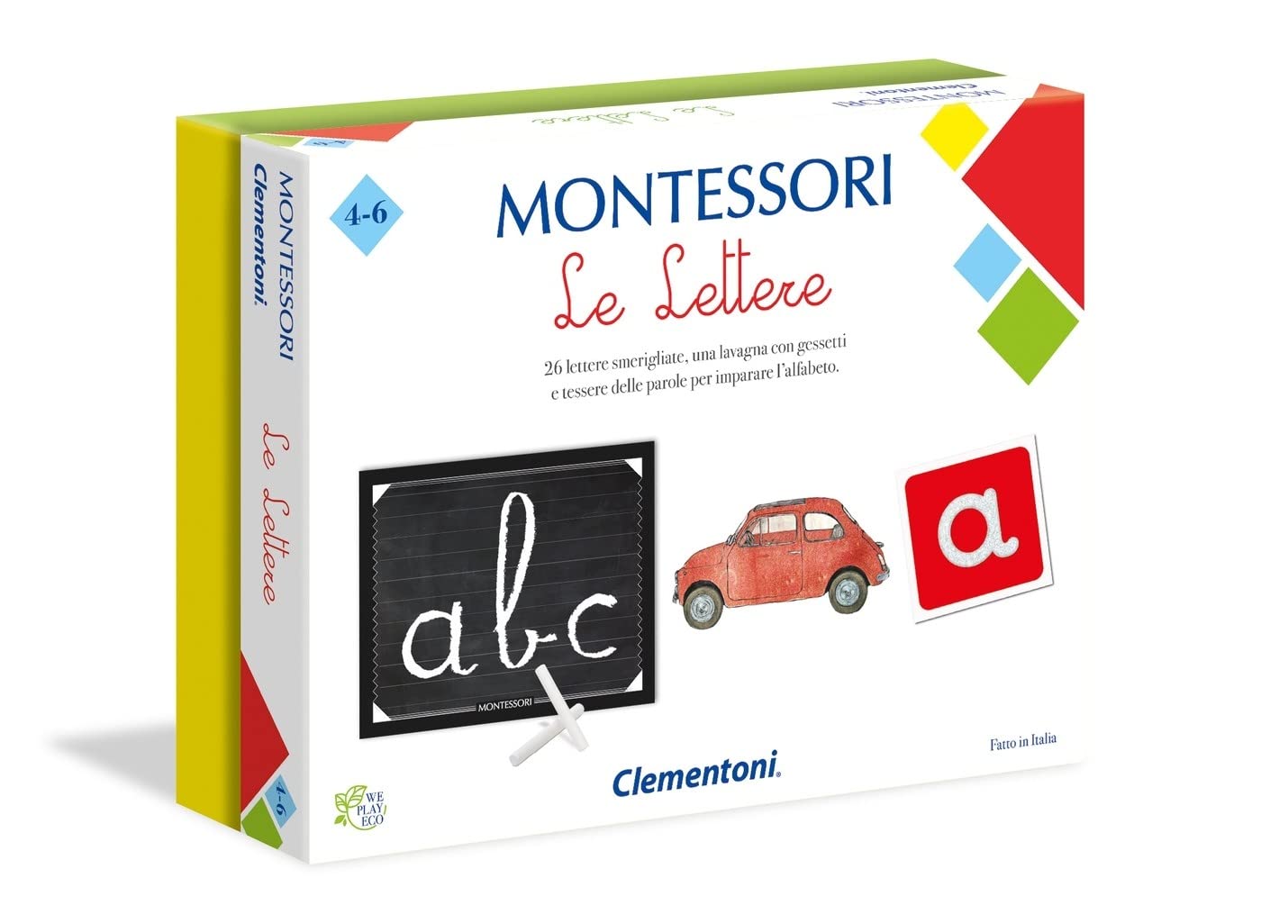 Clementoni Montessori Les Lettres - Jeu Éducatif Alphabet Tactile & Écriture - Dès 3 Ans - Made In Italy