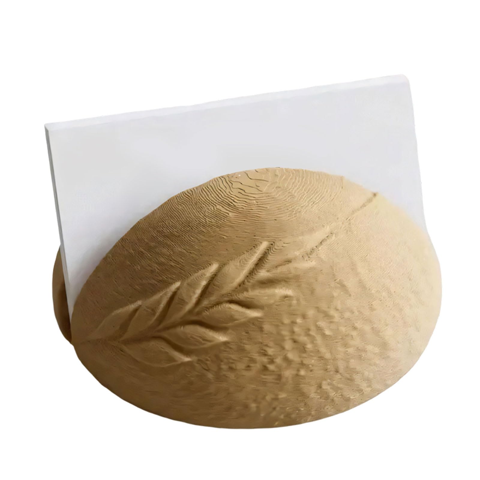 JSGHGDF 3D PrintedBread Business Card Stand 9.40X9.40X4.5CM Desktop Card Organiser Stand for Offices Desk Organization Lightweight Display