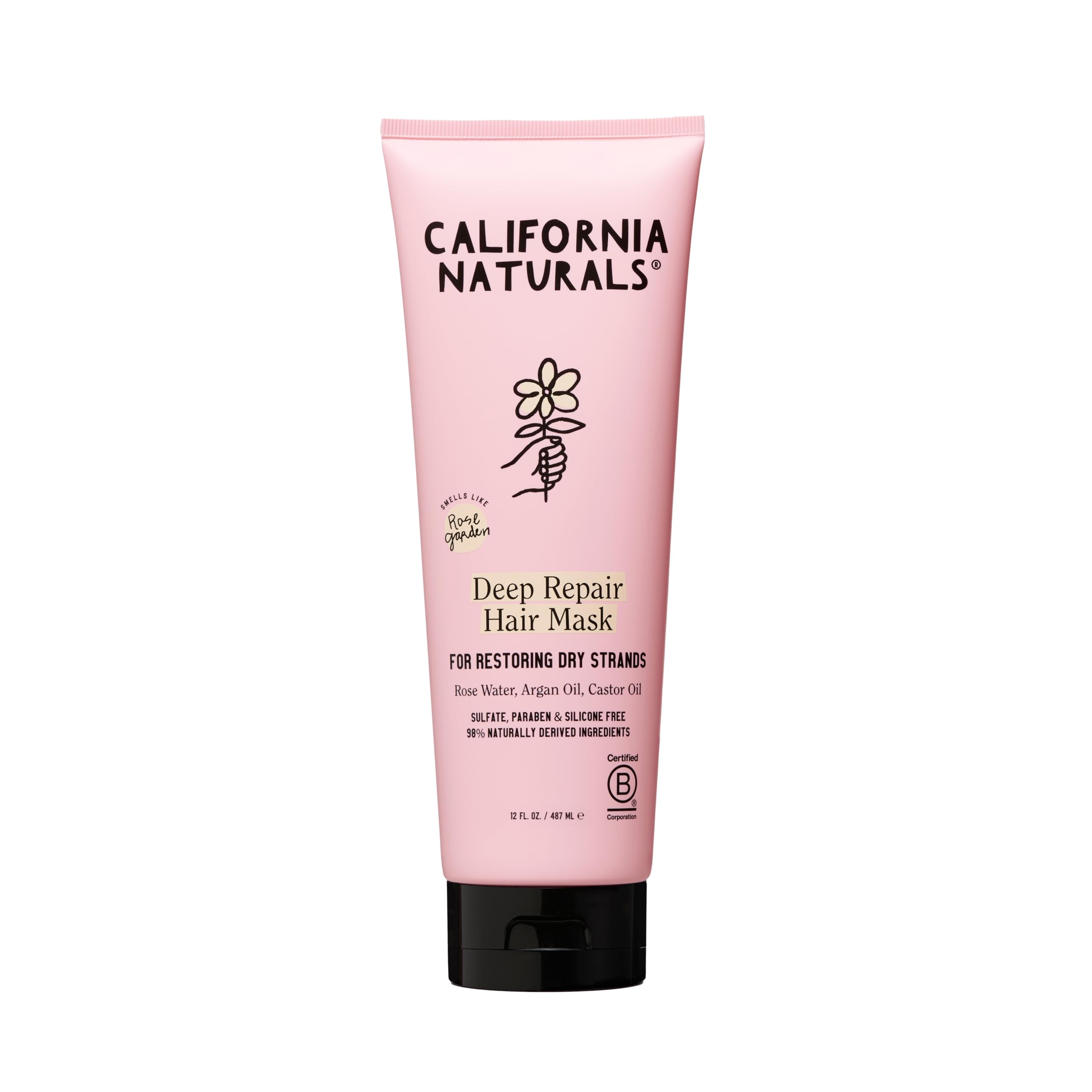 California Naturals Deep Repair Hair Mask, Paraben and Sulfate Free, Deep Conditioner for Dry, Damaged Hair, Nautral, Vegan, Hydrating and Conditioning, For Curly, Frizzy, All Hair Types, 12 fl oz