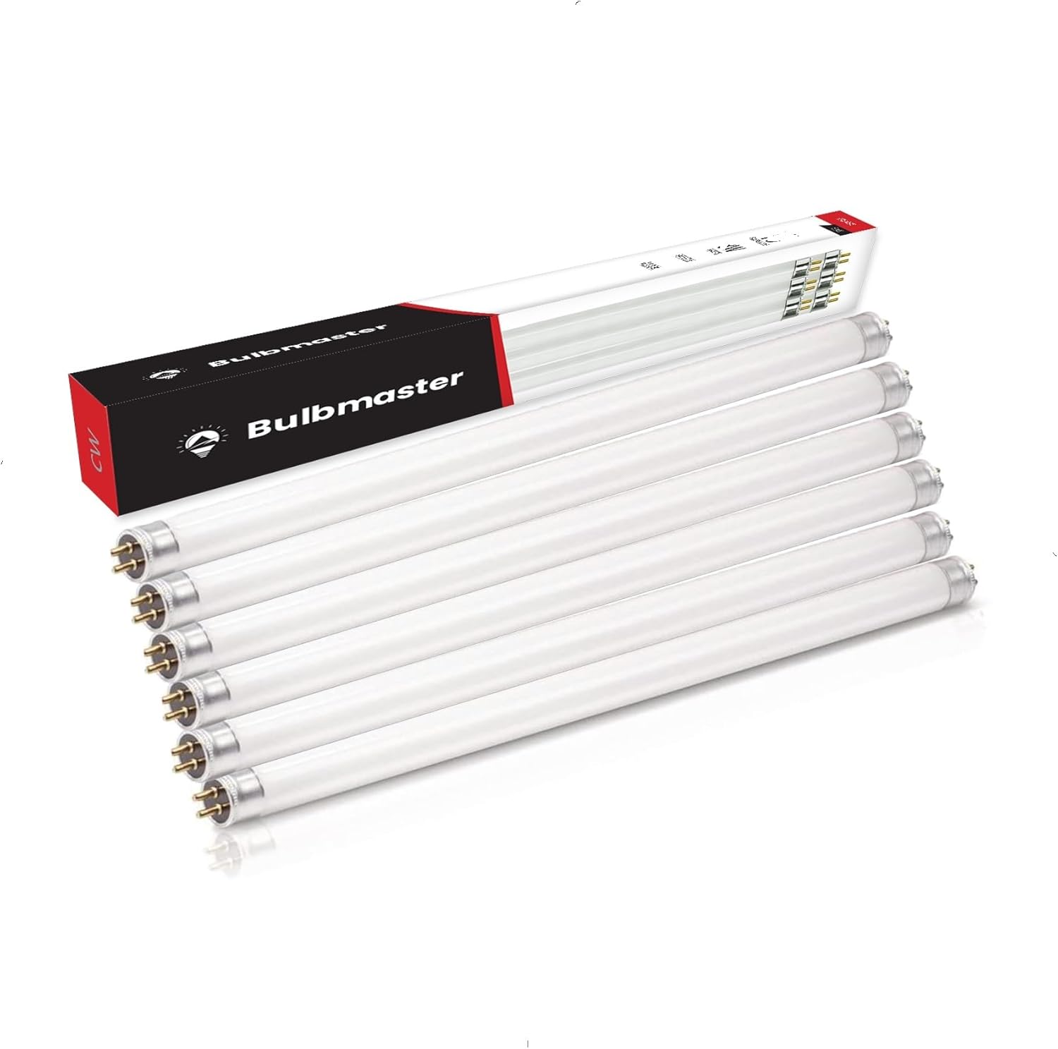 F15T8 Fluorescent Light Bulbs - F15 T8 15W 4100K 18" Light Bulb Cool White 18” Linear T8 650 Lumens - 15 watts 18 Inch Fluorescent Light Bulb - Pack of 6