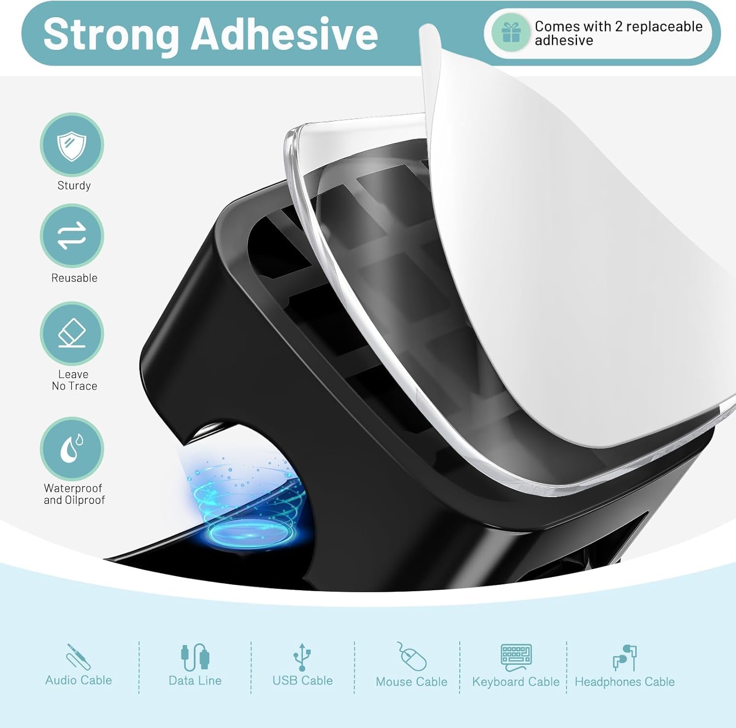 Lot De 6 Supports De Câbles Réglables-Organisateur ... - Rakuten