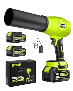 Leaf Blower Cordless with Battery and Charger, 980,000 RPM, Extended Nozzle, Lightweight Handheld Design,Blower for Patio Cleaning,car Blowing Water, Blowing Leaves and Dust - Amazon product rated Grade A