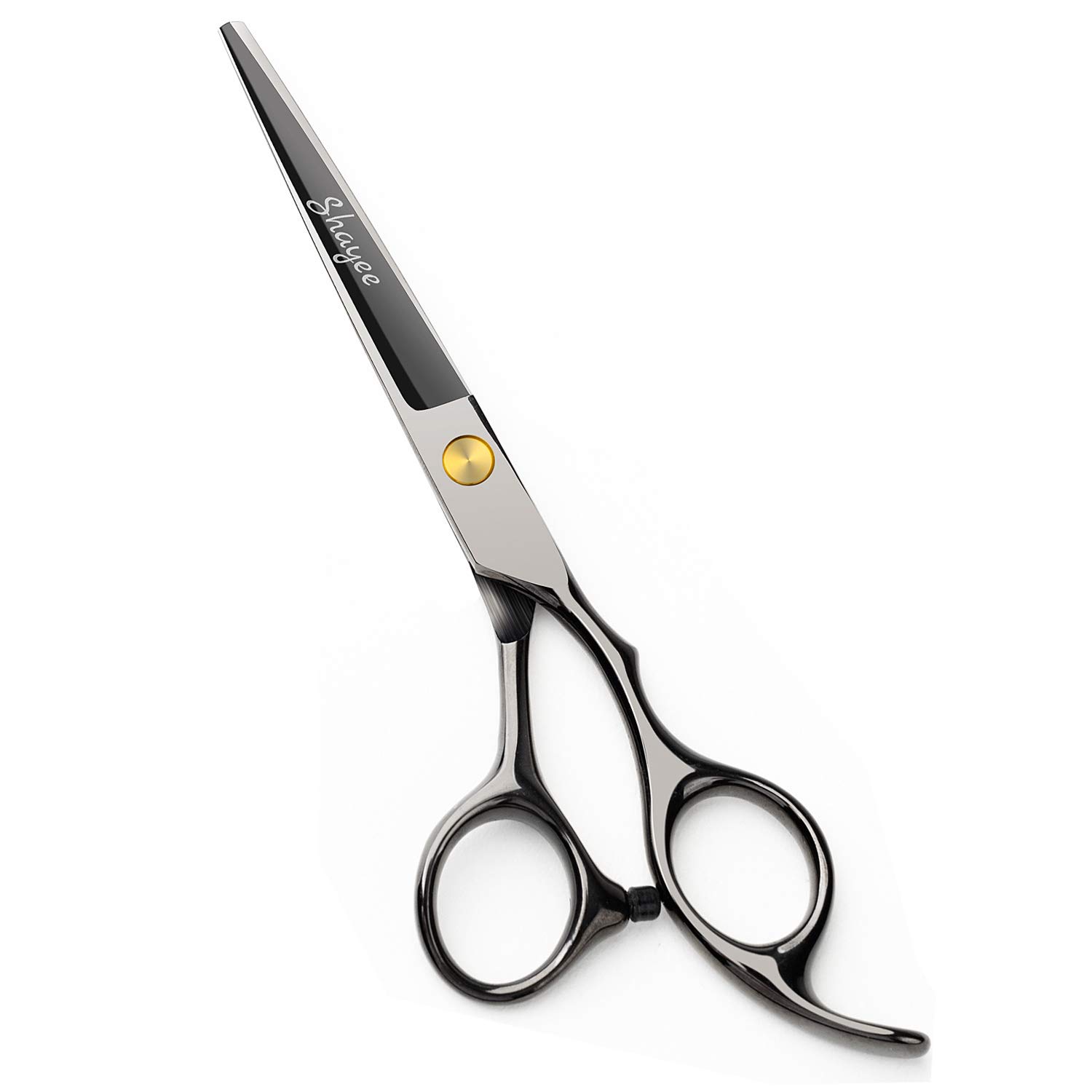Hair Cutting Scissors - 6.5" Professional Trimming Thining Haircut Shear - Premium Janpanese Stainless Steel Beard Scissor with Smooth Razor & Sharp Edge Blades for Babers, Salons, Men, Women Black