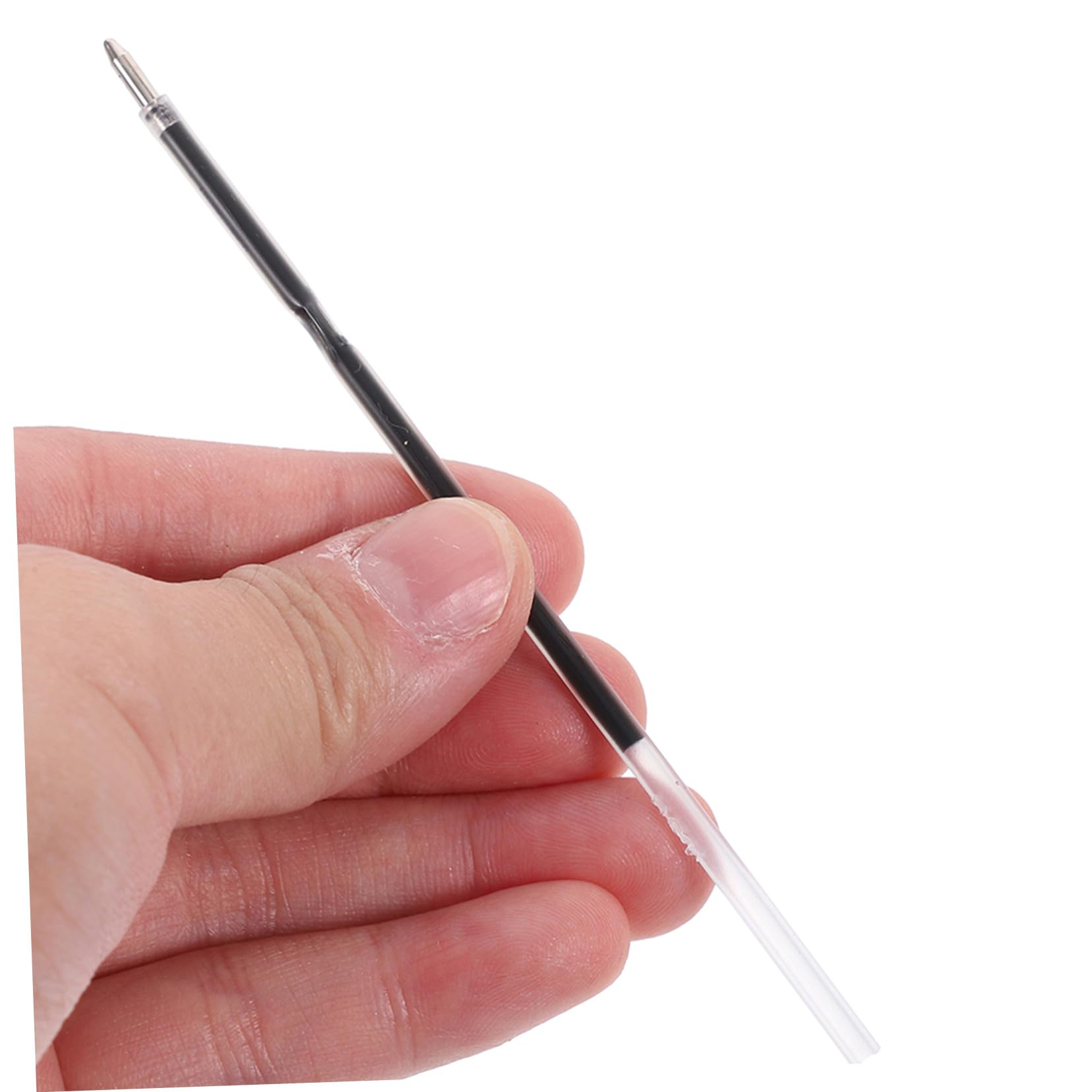 POPETPOP 500 Pièces Recharges de Stylo Bille Rétractables Noir Encre Séchage Rapide Compatibles la Plupart des Stylos à Lot pour Usage Bureau et École