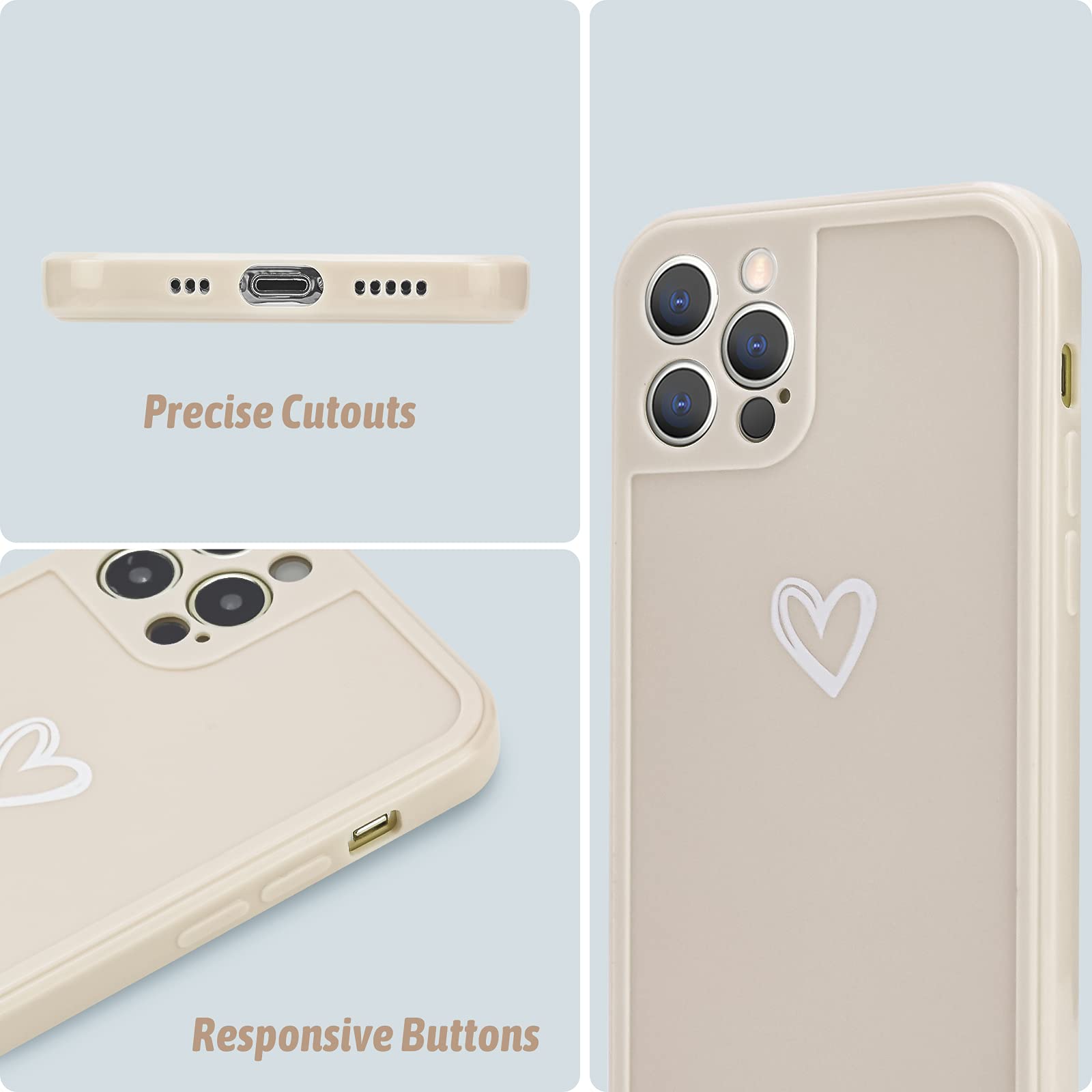 Newseego Custodia Compatibile per iPhone 12, Cute Labbra Baci Estetica Modello Leopardo per Ragazze Donne Cover Morbida e Sottile TPU Antiurto Anti-Caduta per iPhone 12