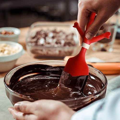 Miniatura 7 de Juego de utensilios de cocina con forma humana, espátula de silicona, triturador de papas, batidor, cuchara de helado, cepillo para untar y tenedor