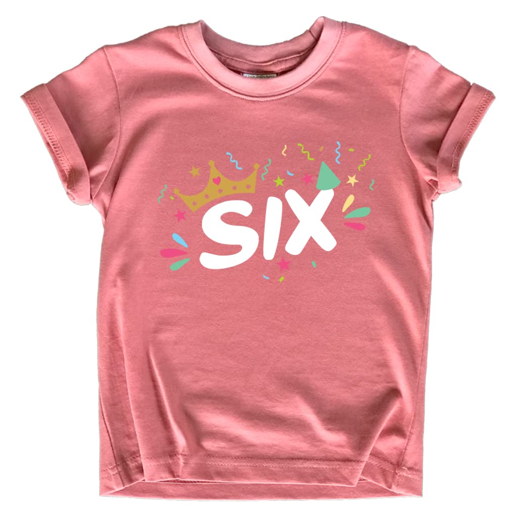 Unordinary Toddler6th birthday shirt girl 6 years old outfit six crown sixth birthday party shirt