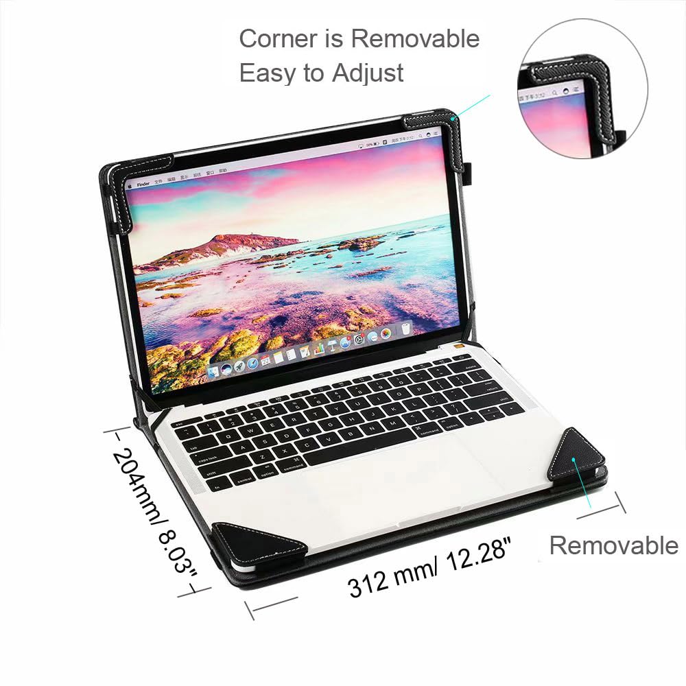 Alapmk Protective Case Cover For 13.3" HP EliteBook X360 1030 G3/G4/ProBook 430 G8/635 Aero G7 Laptop, Black