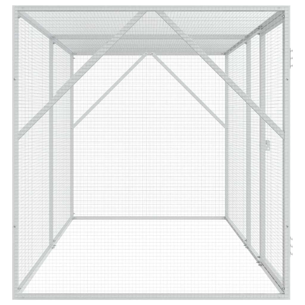 INLIFE Vogelkäfig Anthrazit 208 x 102 x 108 cm Verzinkter Stahl,Tier- & Haustierbedarf,Haustierbedarf,Vogelbedarf,Vogelkäfige & -ständer,Anthrazit,17.85 KG,4100925