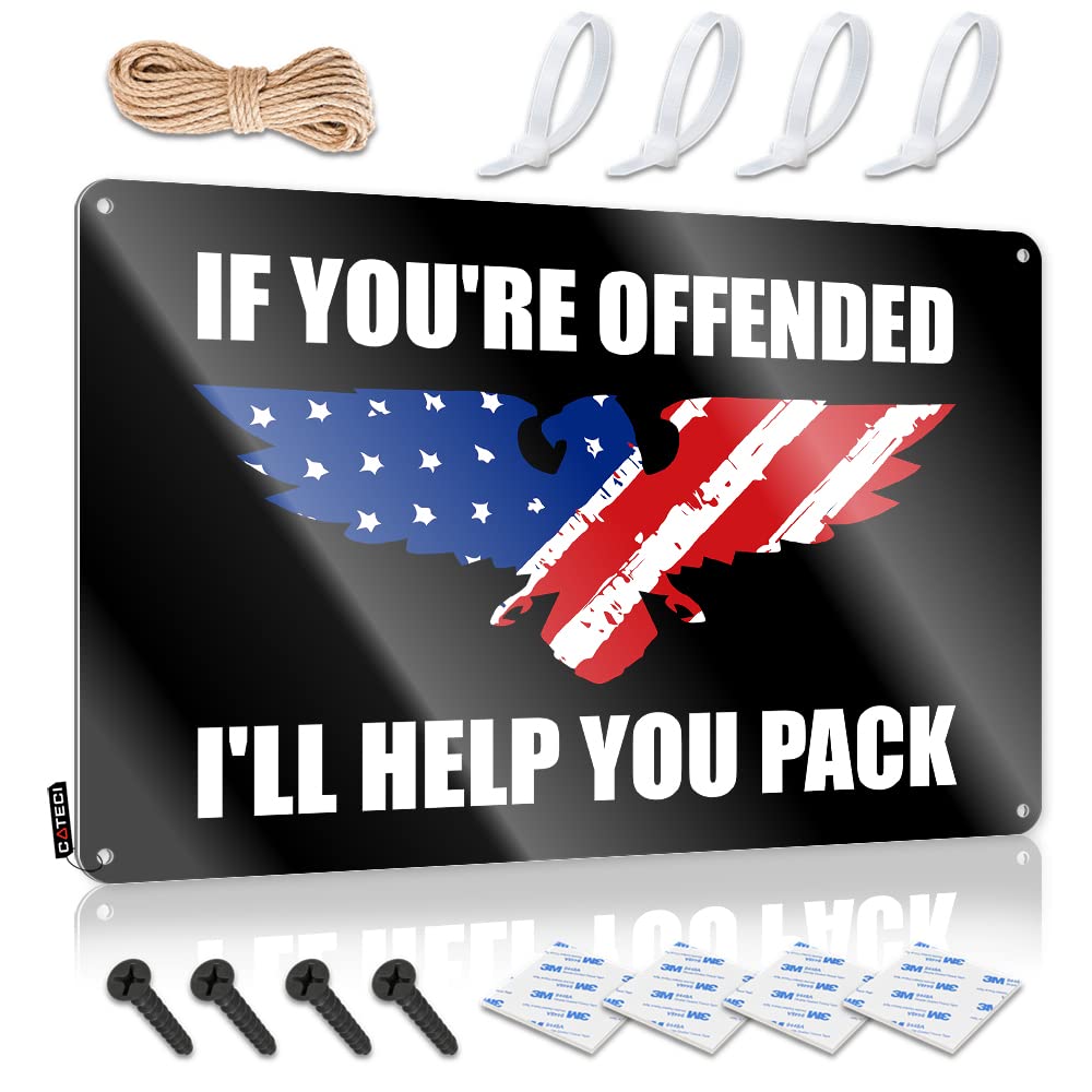 Vpguqarfr Colour Retro Wall Art Wedding Small If You're Offended I'll Help You Pack For Tailgating - Door Customizable(30X40cm)