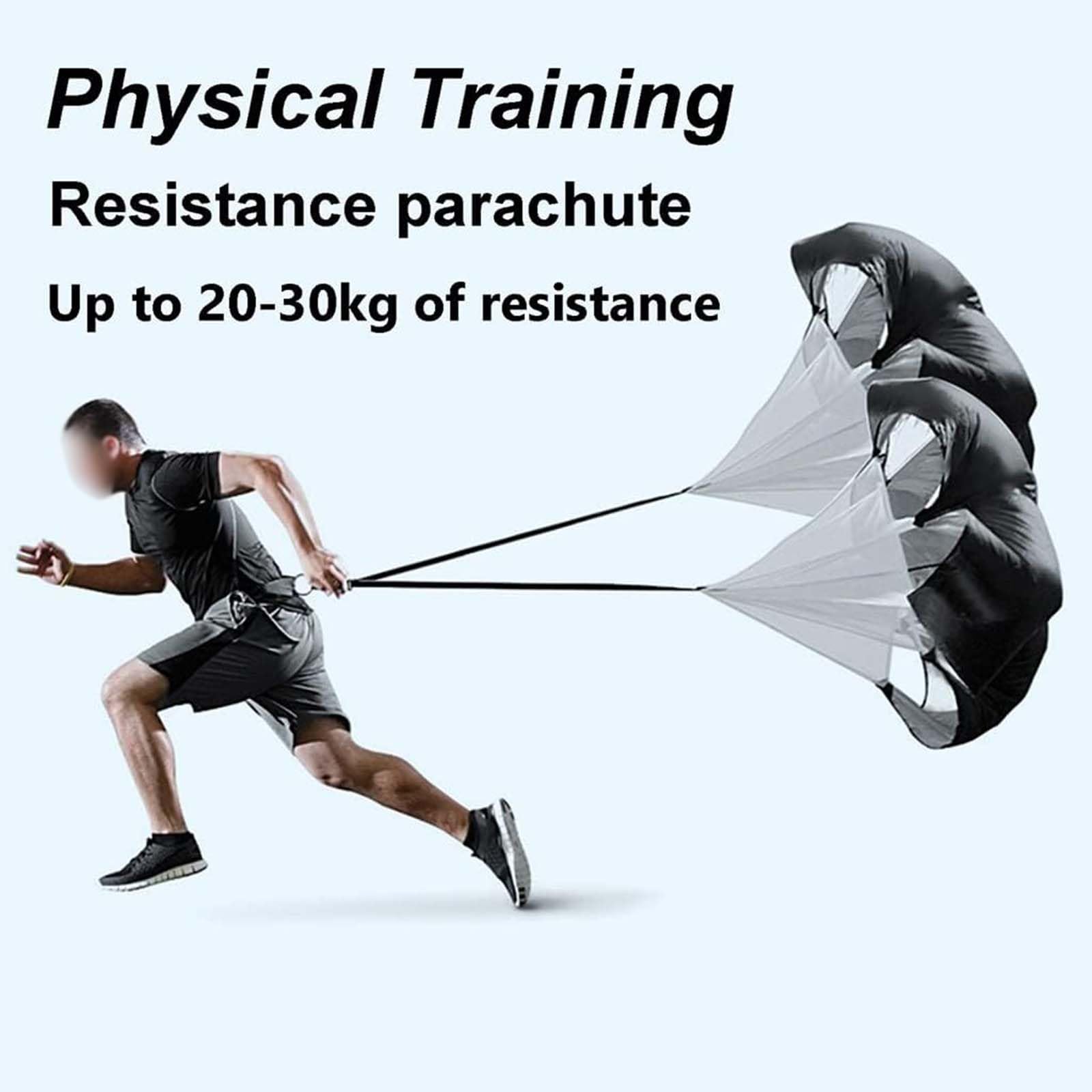 Genérico Paracaídas de Resistencia Paracaídas de Fitness Paraguas de Entrenamiento de Velocidad Entrenamiento de Fútbol Paracaídas para Entrenamiento de Resistencia Ejercicio
