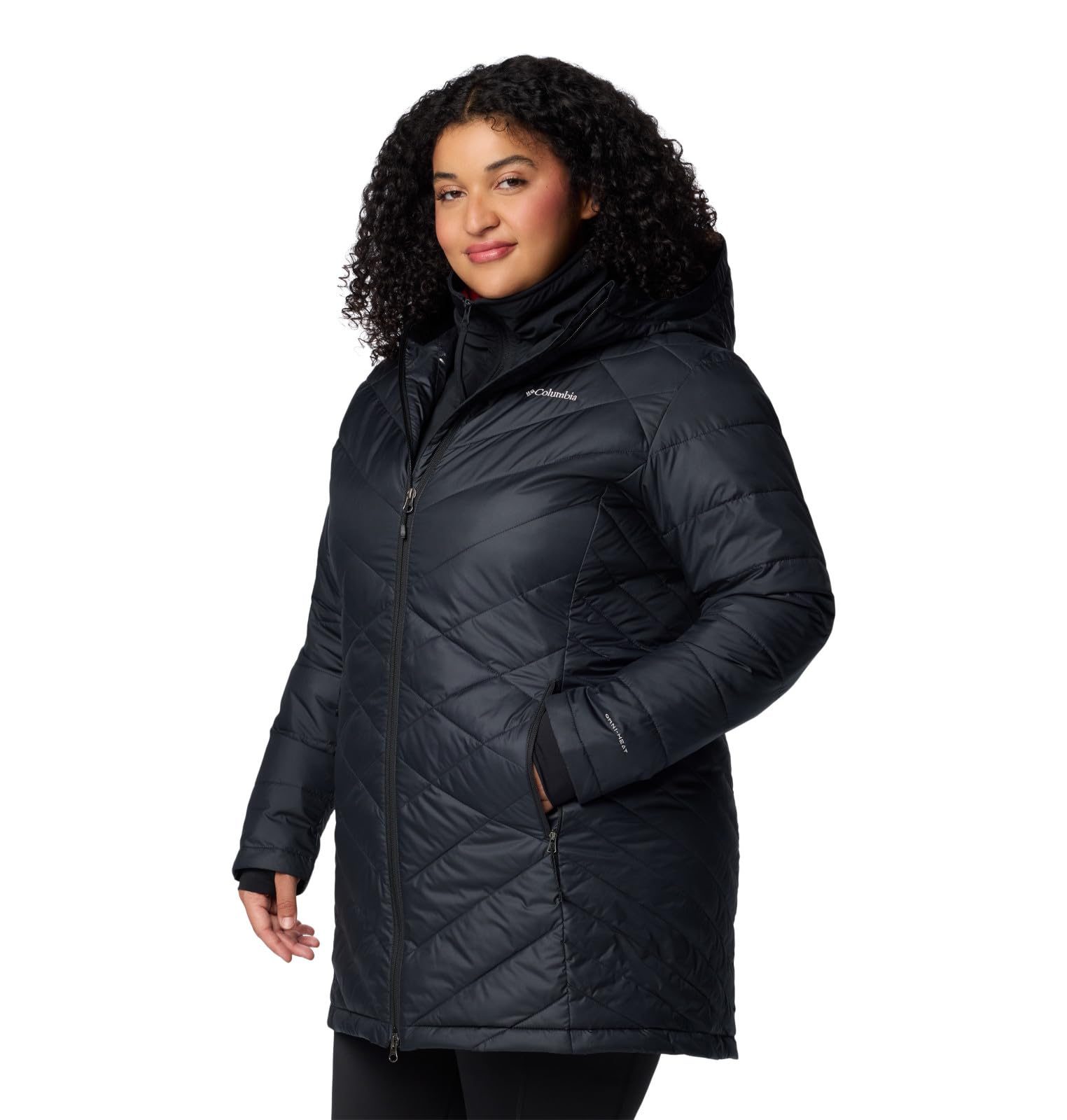 Columbia Heavenly Long Hooded Jacket, Piumino Con Cappuccio Donna