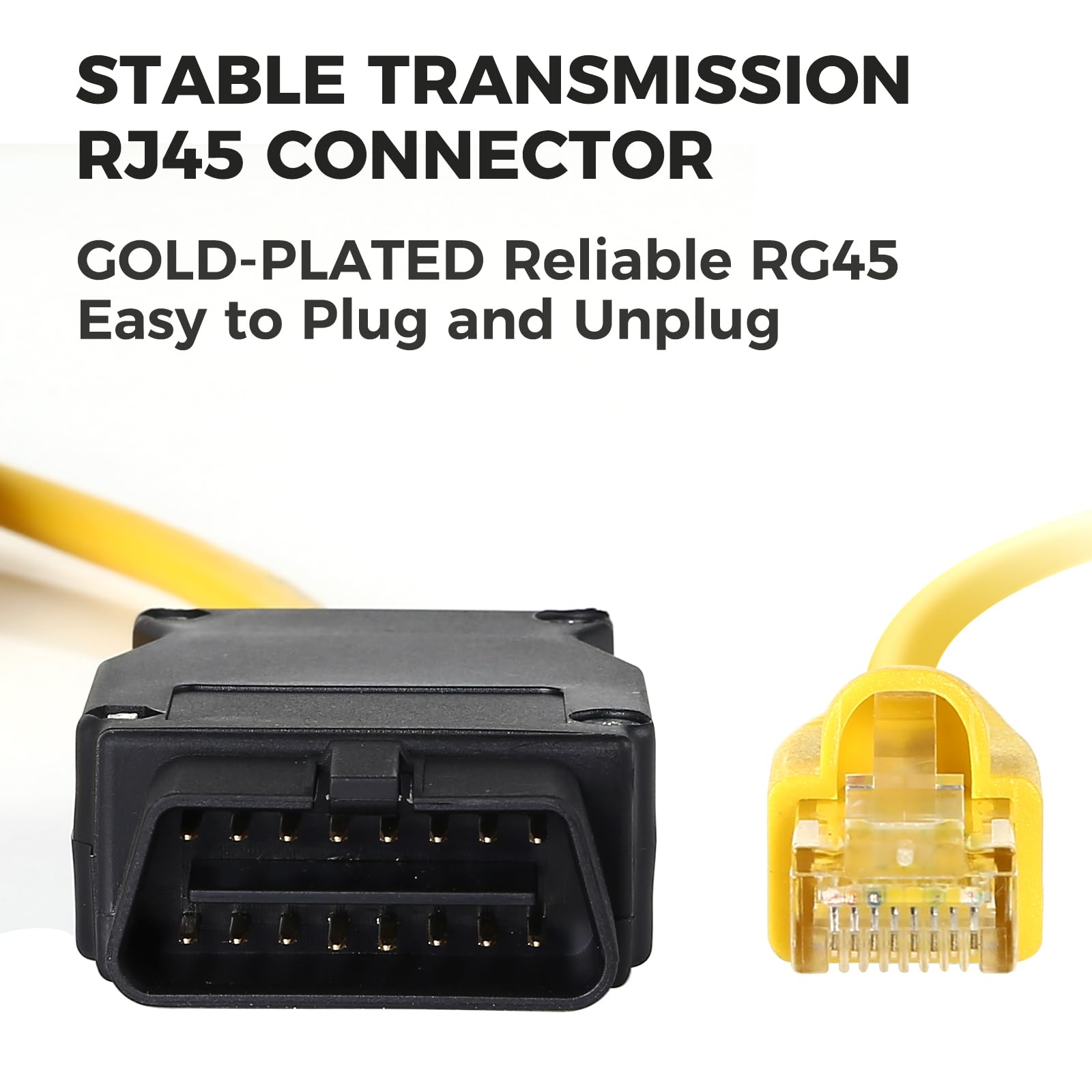 XINXXR ENET Ethernet Cable for BMW OBD ICOM E-SYS ISTA Bimmercode F/G Series OBD2 Enet Cable, 6.6ft/2M